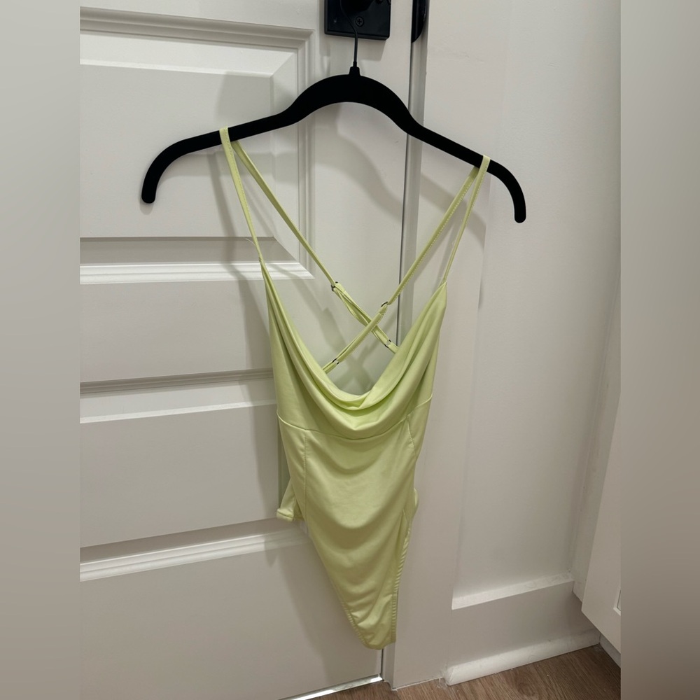 Urban Outfitters Light Green Cowl neck bodysuit size Medium